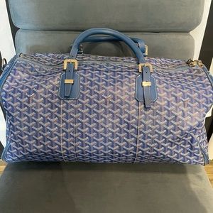 GOYARD Indigo Blue Goyardine Croisière 35 Shopping Travel Tote